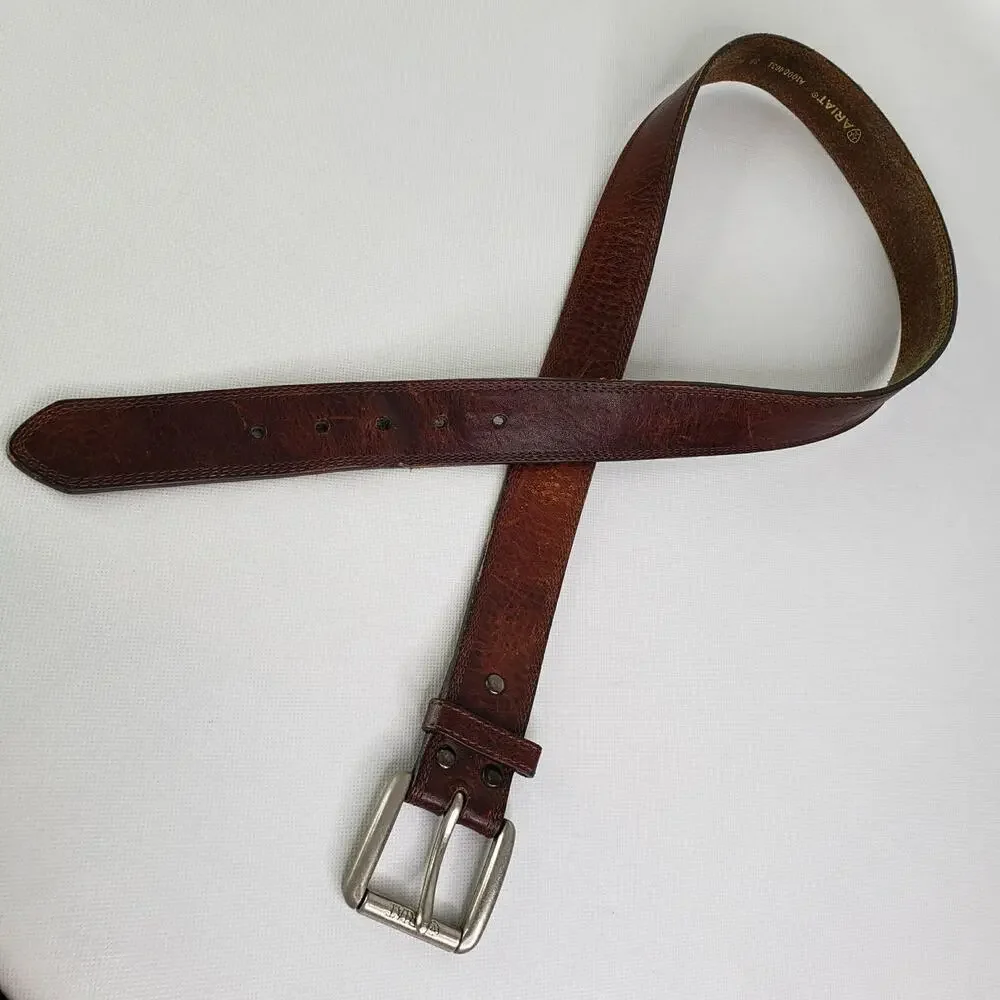 Ariat Western Style Men's Genuine Leather Brown Belt Size 38